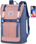 Women Backpack School Bags for Teen Girls for 17 Inch Laptop,Computer Backpack with USB Charging Port for University Student Work Gym