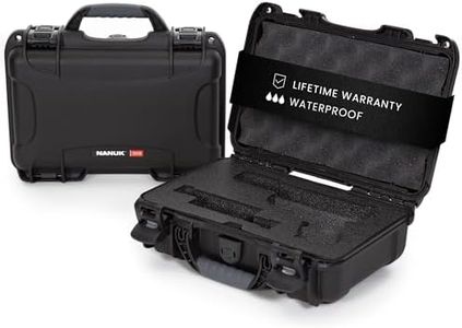 Nanuk 909 Waterproof Professional Glock Pistol/Gun Case, Military Approved with Custom Insert - Black - Made in Canada