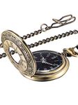 Hicarer Men's Vintage Steel Pocket Watch (Bronze), 1 Unit (Pack of 1), Retro, 1 Unit (Pack of 1), Retro, 1 Unité (Lot de 1), Retro