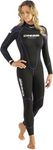 Cressi Maya Lady Monopiece Wetsuit - Women's Monopiece Wetsuit for Snorkelling, Swimming and Water Sports, 2.5mm Ultra Stretch Neoprene, Black/Lilac, XS