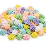 100 pcs Mini Cookie Cream Flatback Resin Charm,Fake Candy Whipped Cream Realistic Dessert Cracker Model for DIY Scrapbooking Embellishment Phonecase Hair Clip Jewelry Craft