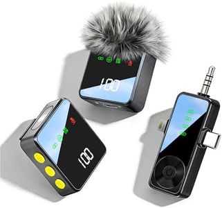 Ominoral 3-in-1 Wireless Lavalier Microphone for iPhone, Android, Cameras - Mini Microphone with Digital Display & Noise Reduction, 20H Battery Life, Mic for Video Recording, TikTok, YouTube, Vlogging