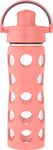Lifefactory 16oz Active Flip Cap, Cantaloupe Glass Water Bottle