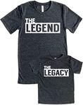 Teeny Fox The Legend Legacy Dad and Son Shirts Father Daddy Mini Tee T-Shirt Bodysuit Set for Family Matching Outfit