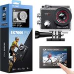 AKASO EK7000 Pro 4k30fps WiFi Action Camera for Photo and Video with Touch Screen EIS 131ft Waterproof Underwater Vlogging Camera, Remote Control 5X Zoom with Helmet Accessories Kit (Standalone)