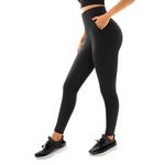 Sanpetix Leggings for Women, High Waist Gym Leggings with Pocket for Workout Running Exercise Black 1 Pack LXL