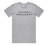 Sanfran Clothing The One Where I'm Pregnant Top Friends New Mum Pregnancy Funny Maternity Gift T-Shirt 5XL / Light Grey