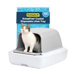 PetSafe ScoopFree Crystal Pro Self-Cleaning Cat Litter Box System – Enclosed Front-Entry – Advanced Odor Control – Includes 1 Disposable Crystal Litter Tray – White (PAL00-18017)