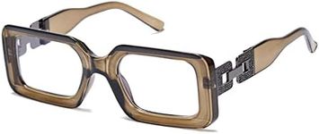 SOOLALA The Reading Glasses Company Blue Light Blocking Womens Reading Glasses, Tea, 3.0