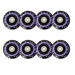 8 Pack Inline Skate Wheels 72mm 76mm 80mm Silent PU Durable Skate Replacement Wheels for Any Product Using Inline Skate Wheels,Purple,80mm