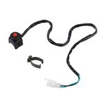 7/8" Motorcycle Handlebar Engine Start Kill Switch, Horn Flashlight Headlight Control ON/OFF Switch 22mm Handlebar Horn Control ON/OFF Flash Warning Light Switch trumpet