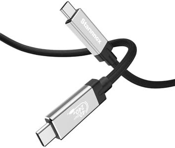 Starinnox 10Ft USB4 Thunderbolt 4 Cable [USB-IF Certified] - 40Gbps Data Transfer, 8K HD Display, 240W Fast Charging, Compatible with Thunderbolt 3/4, USB-C Devices (3m)
