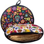 Everbrook Tortilla Warmer Pouch- Tortilla Holder - 12 Inch Microwave Tortilla Warmer - Taco Warmer - Tortilla Steamer - Tortilla Keeper - Heat up Tortillas - 2 Sided