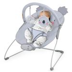 Maxmass Baby Bouncer, Infant Swing Chair with Music, Vibration, Detachable Toy Bar, Machine Washable Cover & Safety Belt, Portable Newborn Rocker for 0-6 Months