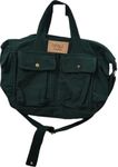 Unisex Large(33X25X10Cm),Handmade,Cotton Canvas(Jeans Type) Sling Bag/Green/Non Synthetic/Metal Zippers/Organic