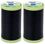 2-Pack Bundle Coats & Clark Dual Duty Plus Hand Quilting Thread 325yds Black s960-0900