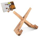 Recipe Book Stand, Wooden Cookbook Holder Vintage Display Stands Hands Free Reading Stand Cookery Book Stand for Cooking Kitchen Tablet iPad Magazines