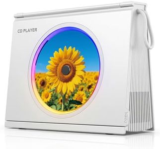 Gueray Y-03 Portable CD Player with Light for Home,4000mAh Bluetooth 5.3 Desktop CD Music Player with Speaker, Women Men's Gifts for Christmas Birthday Home Room Decor,Battery Level Indicator