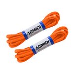 AOMIDI 2 Pair Shoelaces Oval Half Round 1/4" Shoes Lace for Sneakers and Casual shoes Shoelaces Replacements, Orange, 45" inches (114 cm)