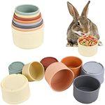 CooShou Colorful Multi-Sized Stackable Cup Toys for Bunny Rabbit Gradient Nesting Toys for Small Animals Foraging Playing