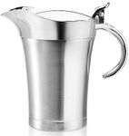 Premium Stainless Steel Thermal Gravy Boat, Double Insulated, Elegant Silver Thermal Gravy Boat, Gravy Jug, Perfect for Dinner Parties (750 ml)