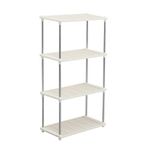 Youyijia 4 Tier Plastic Shelving Units 80.5x41x22cm Storage Shelf Modern Standing Storage Rack for Kitchen Living Room Bathroom