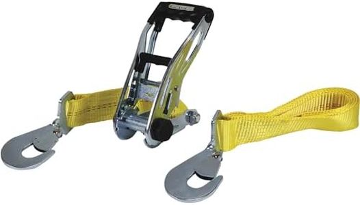 SmartStraps 8’ Heavy Duty Ratchet Strap with Snap Hooks – 10,000lbs Break Strength, 3,333lbs Safe Work Load – Commercial Duty Straps for Heaviest Loads, Haul Large Equipment and Vehicles