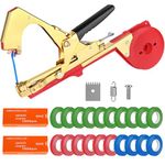 EBANKU Binding Pliers for Plants, Plant Tying Machine Tape Tool to Tie Up Vine Quickly and Easily, Plant Tie Tapener Gun with Tapes and Staples for Vineyard, Garden