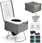 LOO SEAL LE-310 Gray Waterless Foldable Dry Flush Portable Toilet for RVs