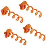 Liberty Outdoor ANCFR10-ORG-R Folding Ring Spiral Ground Anchor, 10", 4 Pack, Orange