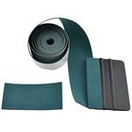 FOSHIO Micro Fiber Felt for Squeegee Edge Wrapping, Dark Green Suede Felt to Cover The Edges of Hard Card Squeegees (2M)