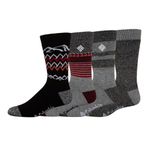 Columbia - Men's Thermal Crew Socks, 4 Pack, Black/Red