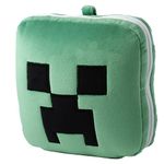 Puckator Relaxeazzz Minecraft Creeper Shaped Plush Travel Pillow & Eye Mask - Sleep Eye Mask Masks - Kids Travel Accessories For Sleeping Airplane - Flight Plane Neck Pillow Pillows