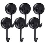 Magnetic Hooks Black, 30LB Heavy Duty Magnet Hooks for Fridge Hanging, Cruise Magnetic Hanger Hook,Small Magnets with Hooks for Whiteboard Classroom Cruising Grill Tools Refrigerator Locker