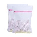 Mesh Washing Bags for Laundry,Bra Shoe Sock Trainer Net Delicates Laundry Bag with Premium Zipper (2 SET)