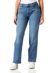 7 For All Mankind Women's Ellie Straight Luxe Vintage Jeans, Mid Blue, Regular