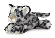 Aurora, 31367, Mini Flopsie Snow Leopard, 8In, Soft Toy, Black and White