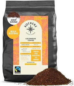 Colombian Medellín Coffee Beans - Single Origin Medium Roast Coffee Beans, Freshly Roasted To Order Organic Drip Grind Coffee, Specialty Grade, Fair Trade and Non-GMO, Chocolate & Berry Notes - 5LB