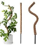 Garden Art Garden Art 24'' Stakable Bendable Coir Pole | Stackable Moss Poles for Climbing Plants Indoor, Large Moss Pole Support, Garden Trellis Plant Stick (Pack of 2)