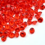 LYFJXX Fake Diamond, 280 pcs 20 mm Acrylic Diamond for Wedding Table Scatters Gemstones Confetti for Vase Fillers,Floral Decor,Bridal Shower Decorations Red