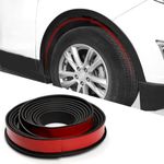 XmuxHai (4.5CM)*20FT Car Wheel Eyebrow Arch Trim Lips Strip Fender Flare Protector Universal Rubber Wheel Eyebrow Protector for Car and Truck Fender Flare Edge Trim(4.5CM)