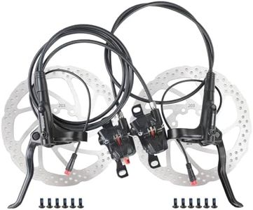 Meteorolite Shimano MT200 E-Bike Hydraulic Disc Brakes Set, 2024 New Upgrade 2-Pin 2-Piston Ebike Hydraulic Brakes Set with 160/180/203mm Rotors, Pre-Bled with Mineral Oil Ebike Hydraulic Brakes