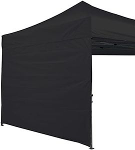 ABCCANOPY 15+Colors 10' Sun Wall for 10'x 10' Straight Leg pop up Canopy, 10' Sidewall kit (1 Panel) with Truss Straps, Black-1