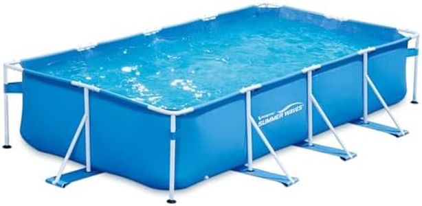 Summer Waves - Piscine Tubulaire rectangulaire - 4,57x2,13x0,84 m - Bleue