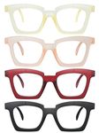 Eyekepper Reading Glasses Women 4-Pack Stylish Eyeglasses Readers +1.50