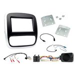 Compatible with Vauxhall Vivaro 2014-18 Full Car Stereo Installationn Kit, Plug and play, Black Fascia with Silver Surround, Plug and Play