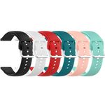 Compatible with MILOUZ IDW19 Smartwatch Bands for Men Women, 6-Pack Soft Silicone Wristband Lightweight Breathable Bracelet Sport Straps for MILOUZ IDW19 Smartwatch