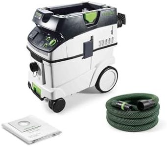 Festool Vacuum Cleaner CTM 36 E Cleantec with Main Filter, SelfClean Filter Bag, Suction Hose Smooth Diameter 27/32 x 3.5 m, Sealing Lid for Intake Manifold