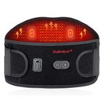 CUEHEAT Heated Waist Belt, Cordless Heating Pad for Low Back, Electrical Heating and Massage, Rechargeable Battery Powered (Low Back B1, 49")