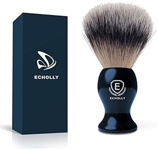 Luxury Shaving Brushes For Men by Echolly-Super Strong NO Shedding Bristle Shave Brushes for Men-Smooth Acrylic Handle Legacy Shave Brush-Rich and Fast Lather Shaving Cream Brush Gifts for Fathers Day